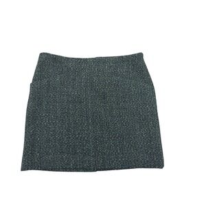 Outback Red Womens Dark Green Wool Blend Tweed Textured Mini Skirt Size 10